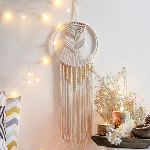 Macrame Woven Wall Hanging Tapestry Boho Chic Bohemian Room Geometric Art Tapestries Beautiful Apartment Dorm Room Decoration