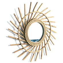 Load image into Gallery viewer, Home Rattan Plaited Art Living Room Nordic Style Makeup Decorative Mirror Wall Hanging Bedroom Bathroom Photography Prop
