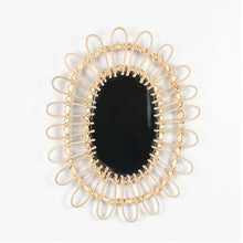 Load image into Gallery viewer, Home Rattan Plaited Art Living Room Nordic Style Makeup Decorative Mirror Wall Hanging Bedroom Bathroom Photography Prop
