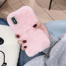 Load image into Gallery viewer, Fluffy Rabbit Silicone Bunny Plush cover For Xiaomi Mi 8 9 A2 lite Xiaomi Mi 9T 10 Pro Redmi 8 T 8A 7A 5A 9S Note 9 5 6 7 Case
