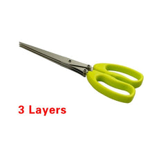 Load image into Gallery viewer, 5 Blades Stainless Steel Kitchen Scissors Herb Cutter
