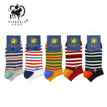 Load image into Gallery viewer, PIER POLO Socks Men Hot Sale Summer Socks Cotton Men's Fashion Short Socks 5 pairs/lot harajuku Happy Socks Men
