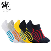 Load image into Gallery viewer, PIER POLO Socks Men Hot Sale Summer Socks Cotton Men's Fashion Short Socks 5 pairs/lot harajuku Happy Socks Men
