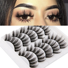 Load image into Gallery viewer, 5 Pairs 3D Faux Mink Hair Soft False Eyelashes Fluffy Wispy Long Thick Lashes Handmade Soft Eye Lash Makeup Extension Tools
