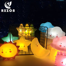 Load image into Gallery viewer, Creative night light fairy bedroom bedside led cartoon cute star lamp eye protection moon light for kids children christmas gift
