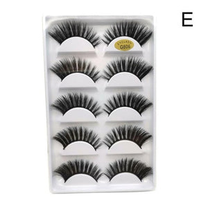 5 Pairs Eye Lashes Hand Made Natural fake eyelashes 3d Mink Lashes Soft Dramatic Eye Lashes For Makeup Cilios Mink Maquiagem