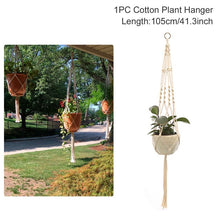 Load image into Gallery viewer, Hot Sales 100% Handmade Macrame Plant Hanger Flower /Pot Hanger For Wall Decor Courtyard Garden Hanging Planter Hanging Basket
