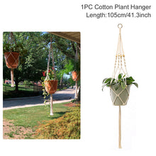 Load image into Gallery viewer, Hot Sales 100% Handmade Macrame Plant Hanger Flower /Pot Hanger For Wall Decor Courtyard Garden Hanging Planter Hanging Basket

