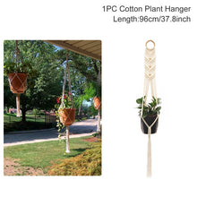 Load image into Gallery viewer, Hot Sales 100% Handmade Macrame Plant Hanger Flower /Pot Hanger For Wall Decor Courtyard Garden Hanging Planter Hanging Basket
