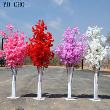 Load image into Gallery viewer, YO CHO 1PC Cherry Flower Silk Artificial Flowers Home Decorations DIY Wedding Prop Fake White Flowers Simulation Flowers Sakura
