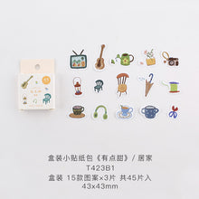 Load image into Gallery viewer, 45pcs/pack Garden Plants Decorative Stickers Notes Notebook Diary Stationery Album Label
