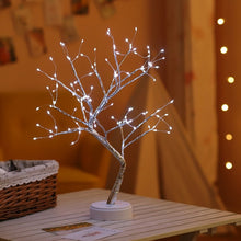 Load image into Gallery viewer, LED Copper Wire Tree Shape Night Light Battery USB Firefly Tree Lamp Firework Touch Switch Control Table Lamp Home Decor
