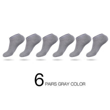 Load image into Gallery viewer, HSS Brand 100% Cotton Men Socks Summer Thin Breathable Socks High Quality No Show Boat Socks Black Short For Students 6Pairs/lot
