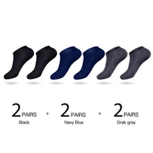 Load image into Gallery viewer, HSS Brand 100% Cotton Men Socks Summer Thin Breathable Socks High Quality No Show Boat Socks Black Short For Students 6Pairs/lot
