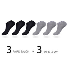 Load image into Gallery viewer, HSS Brand 100% Cotton Men Socks Summer Thin Breathable Socks High Quality No Show Boat Socks Black Short For Students 6Pairs/lot
