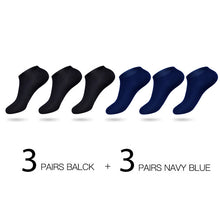 Load image into Gallery viewer, HSS Brand 100% Cotton Men Socks Summer Thin Breathable Socks High Quality No Show Boat Socks Black Short For Students 6Pairs/lot

