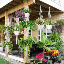 Load image into Gallery viewer, Hanging Baskets Handmade Macrame Plant Hanger Flower Pot Hanger for Wall Decoration Hanging Planter Basket Garden Decoration
