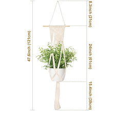 Load image into Gallery viewer, Hanging Baskets Handmade Macrame Plant Hanger Flower Pot Hanger for Wall Decoration Hanging Planter Basket Garden Decoration
