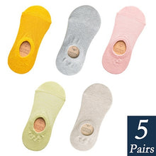Load image into Gallery viewer, Women's Cotton Invisible No show Socks non-slip Summer Candy Solid Color Silicone Short Socks Fashion Cute Thin Ankle Boat Socks
