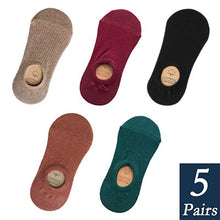 Load image into Gallery viewer, Women's Cotton Invisible No show Socks non-slip Summer Candy Solid Color Silicone Short Socks Fashion Cute Thin Ankle Boat Socks

