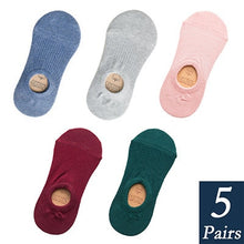 Load image into Gallery viewer, Women's Cotton Invisible No show Socks non-slip Summer Candy Solid Color Silicone Short Socks Fashion Cute Thin Ankle Boat Socks
