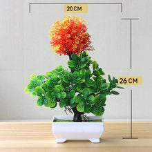 Load image into Gallery viewer, Artificial Plant Lotus Plant Potted Plastic Flower Table Top Ornaments Christmas Simulation Bonsai Craft Green Plant Decorative
