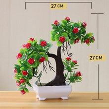 Load image into Gallery viewer, Artificial Plant Lotus Plant Potted Plastic Flower Table Top Ornaments Christmas Simulation Bonsai Craft Green Plant Decorative

