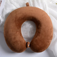 Load image into Gallery viewer, Memory foam u-shaped pillow Slow rebound Neck pillow Nap Airplane pillow travel Cartoon memory u-shaped headrest long trip
