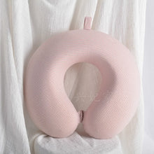 Load image into Gallery viewer, Memory foam u-shaped pillow Slow rebound Neck pillow Nap Airplane pillow travel Cartoon memory u-shaped headrest long trip
