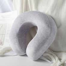 Load image into Gallery viewer, Memory foam u-shaped pillow Slow rebound Neck pillow Nap Airplane pillow travel Cartoon memory u-shaped headrest long trip
