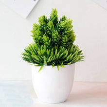 Load image into Gallery viewer, Artificial Potted Plant Bonsai Plastic Flowerpot Ornaments Simulation Flower Grass Birthday Party Decor Home Office Desk Decor
