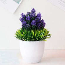 Load image into Gallery viewer, Artificial Potted Plant Bonsai Plastic Flowerpot Ornaments Simulation Flower Grass Birthday Party Decor Home Office Desk Decor
