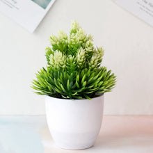 Load image into Gallery viewer, Artificial Potted Plant Bonsai Plastic Flowerpot Ornaments Simulation Flower Grass Birthday Party Decor Home Office Desk Decor
