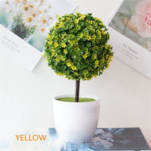 Load image into Gallery viewer, Artificial Potted Plant Bonsai Plastic Flowerpot Ornaments Simulation Flower Grass Birthday Party Decor Home Office Desk Decor
