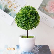Load image into Gallery viewer, Artificial Potted Plant Bonsai Plastic Flowerpot Ornaments Simulation Flower Grass Birthday Party Decor Home Office Desk Decor
