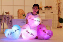 Load image into Gallery viewer, DishyKooker 36*30cm Luminous Stuffed  LED Light Up Plush Glow  Pillow Music Playing  Auto 7 Color Rotation
