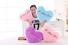 Load image into Gallery viewer, DishyKooker 36*30cm Luminous Stuffed  LED Light Up Plush Glow  Pillow Music Playing  Auto 7 Color Rotation
