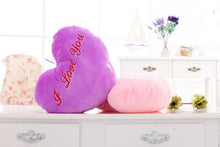 Load image into Gallery viewer, DishyKooker 36*30cm Luminous Stuffed  LED Light Up Plush Glow  Pillow Music Playing  Auto 7 Color Rotation
