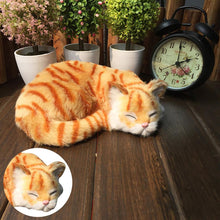 Load image into Gallery viewer, Realistic Cute soft Sleepy Cat Photography Props Desktop Home Car Decor Toy Gift Simulation Cats Pillow Home Decoration
