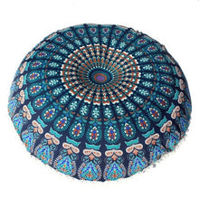 Load image into Gallery viewer, 43*43CM Round Indian Mandala Pattern Pillowcase Bohemian Cushion Cover Boho Floor Cushion Pillows Cover Case
