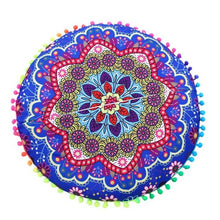Load image into Gallery viewer, 43*43CM Round Indian Mandala Pattern Pillowcase Bohemian Cushion Cover Boho Floor Cushion Pillows Cover Case
