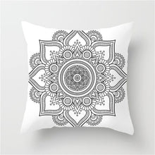 Load image into Gallery viewer, Fuwatacchi Black White Geometric Pattern Printed Pillow Case Mandala Style Cushion Cover Decorative Pillow For Sofa Car Bedroom
