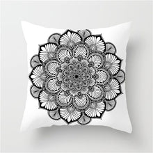Load image into Gallery viewer, Fuwatacchi Black White Geometric Pattern Printed Pillow Case Mandala Style Cushion Cover Decorative Pillow For Sofa Car Bedroom
