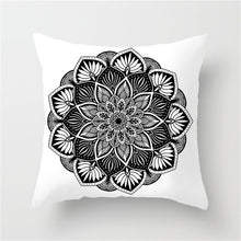 Load image into Gallery viewer, Fuwatacchi Black White Geometric Pattern Printed Pillow Case Mandala Style Cushion Cover Decorative Pillow For Sofa Car Bedroom
