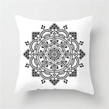 Load image into Gallery viewer, Fuwatacchi Black White Geometric Pattern Printed Pillow Case Mandala Style Cushion Cover Decorative Pillow For Sofa Car Bedroom
