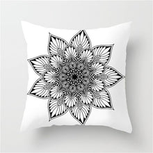 Load image into Gallery viewer, Fuwatacchi Black White Geometric Pattern Printed Pillow Case Mandala Style Cushion Cover Decorative Pillow For Sofa Car Bedroom
