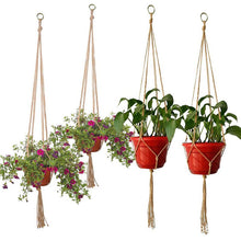Load image into Gallery viewer, New Pot Holder Macrame Plant Hanger Hanging Planter Basket Jute Rope Braided Craft @
