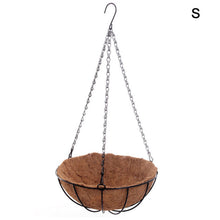 Load image into Gallery viewer, Garden Plant Decorative Basket Holder Household Green Dill Flower Pot Wrought Iron Coconut Basket pot hanger for wall decoration
