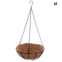 Load image into Gallery viewer, Garden Plant Decorative Basket Holder Household Green Dill Flower Pot Wrought Iron Coconut Basket pot hanger for wall decoration
