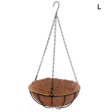 Load image into Gallery viewer, Garden Plant Decorative Basket Holder Household Green Dill Flower Pot Wrought Iron Coconut Basket pot hanger for wall decoration

